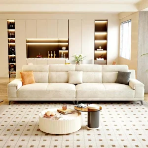 Modern Reclining 3-Seat PU Leather Modular Sectional Sofa with Sponge Filling