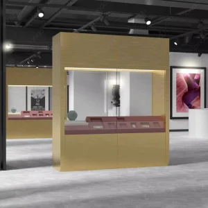 Modern Rectangular Museum Display Case Acrylic Exhibition Showcase Wooden Frame Retail Gallery Cabinet
