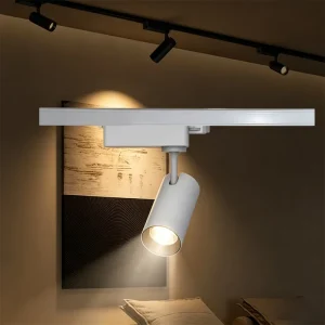 Modern Rotatable Track Mounted LED Light Flexible Spotlight for Clothing Boutique Cafe Office Retail Interior Lighting
