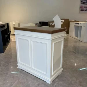 Modern Small I-Shape Reception Desk and Cashier Counter for Malls