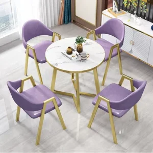 Modern Small Round Reception Negotiation Table and Chair Set