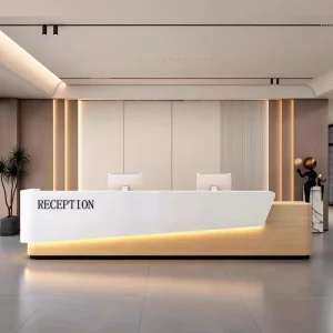 Modern Style Custom Reception Counter For Hotel Mall Supermarket Coffee Bar Shop Front Desk Furniture