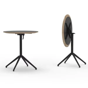 Modern Style Folding Round Coffee Table Minimalist Living Room Furniture for Waitng Area Negotiation Outdoor Restaurant Use