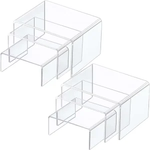 Modern Transparent 3mm Thick Portable Acrylic U Shaped Display Rack for Small Dessert Food Jewelry Collection for Desktop