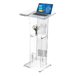 Modern Transparent Acrylic Display Rack with Storage Shelf
