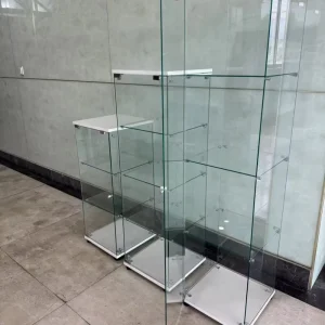 Modern Wall-Mounted Glass Display Cabinet for Living Room