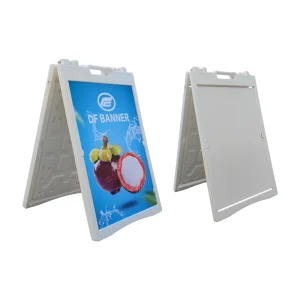 Modern Water Filled Lightweight Folding Portable Plastic Double Sided Display A Frame Sidewalk Curb Sign Quick Change System
