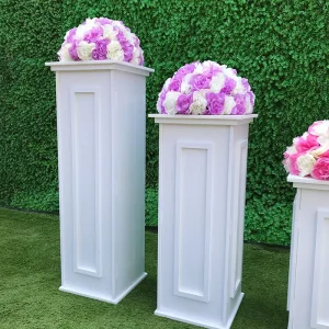 Modern White PVC Roman Square Column Props for Weddings Parties Arch Shaped Event Decorations Banquet Base Display Wedding