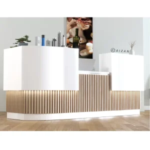 Modern White Reception Desk and Information Counter