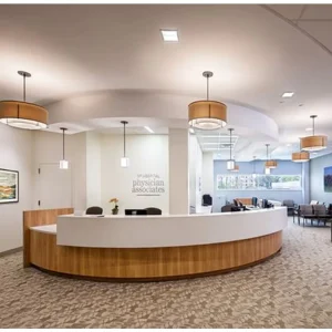 Modern White Small Reception Desk for Hotel