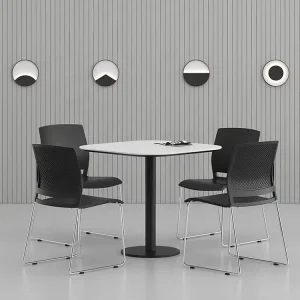 Modern White Wood Office Negotiation Table, Round or Square