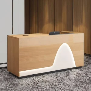 Modern Wood Reception Counter for Beauty Salon Company Stores