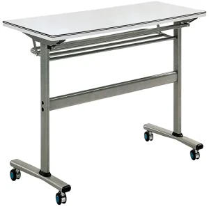 Modern Wooden Panel Foldable Training Table with Wheels