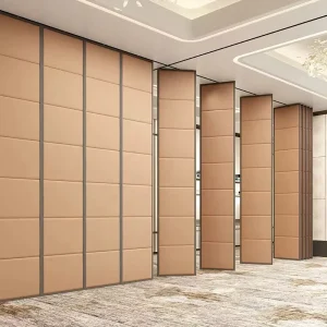 Modern Wooden Soundproof Folding Room Divider Movable Wall Screen Office Partition for Living Room