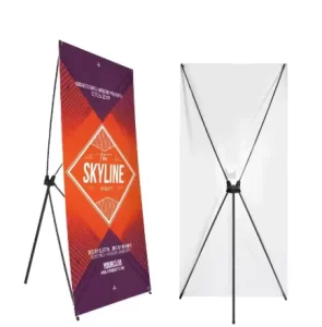 Modern X Banner Stand Outdoor Advertising High Quality PP+Plastic Lightweight for Wind Waterproof Display Rack
