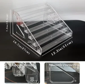 Modern for Card Display Rack with Acrylic Riser Easy Assembly for Desktop Use Greeting Sports Card Postcard Sticker Display