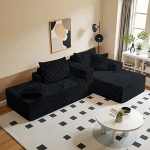 Modular 2-Seater Oversized Loveseat Cloud Sofa with Deep Seat