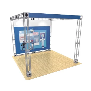 Modular Aluminum Alloy Exhibition Truss System Square Bolt Design Customized Booth