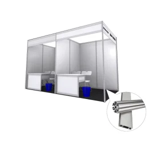 Modular Aluminum Exhibition Booth System 8-Way T-Slot Profile Frame