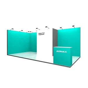 Modular Aluminum Frameless Trade Show Booth with Dye Sublimation LED Backlit Light Box