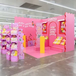 Modular Beauty Show Booth with Advertising Background Wall Display