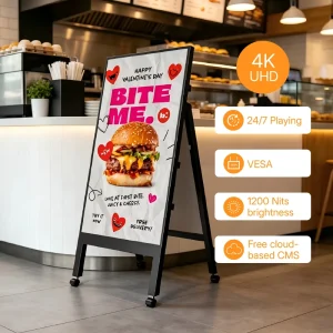 Modular Commercial LCD Menu Board Digital Signage for Airport Waiting Halls