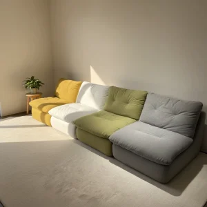 Modular Compressed Sectional Sofa Set One Seat Sofa Bed Corner Design Genuine Leather Upholstery Modern Apartment Hotel Biaoguan