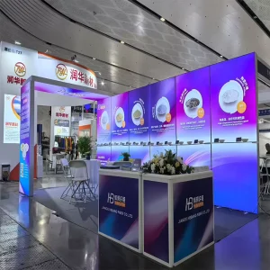 Modular Exhibition Booth Design Seg Light Box Hanging Aluminum Rectangle Decorative Tradeshow Display