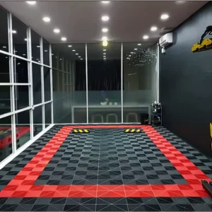 Modular Garage Floor Tiles Interlocking Polypropylene Plastic Mats for Car Wash Warehouse Showroom