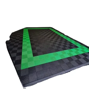 Modular PVC Garage Flooring Mats Colorful Interlocking Design for Car Detailing Shop Workshop Plastic Flooring Solution
