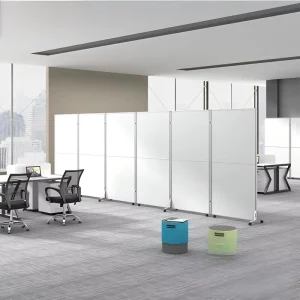 Modular Room Partition Wall Divider with Mobile Base for Office Warehouse and Hospital