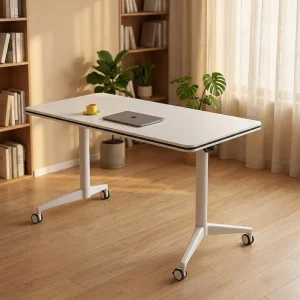 Modular Splicing Stainless Steel Commercial Conference Table Foldable Mobile Office Desk No Installation Required