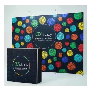 Modular Tool Free Lightweight Aluminum Fabric Dye sublimation Printed Customized Size Portable Backdrop Expo Trade Show Display