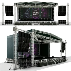Modular Truss Display System with Stage Platforms