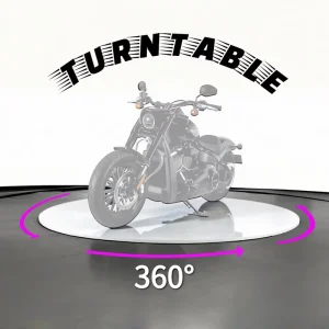 Motorcycle Rotating Display Stand and Parking Platform for Garage Display