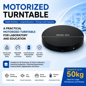Motorized Automatic 360° Turntable for 3D Scanner and Display