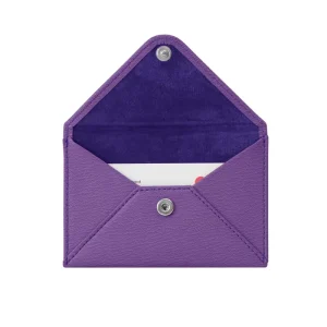 Mount Yanzhi High Quality Custom Logo Genuine Leather Portable Envelope ID Credit Card Holder Colorful Business Slim Pocket