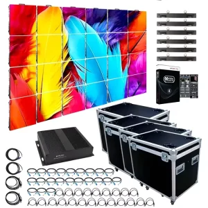 Movable 500x500mm Indoor Aluminum LED Video Wall Rental Touch Screen SDK for Airport Retail Store