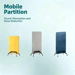 Movable Fabric Minimalist Screen Privacy Sound Absorbing Partition Divider for Office Negotiation Leisure Area