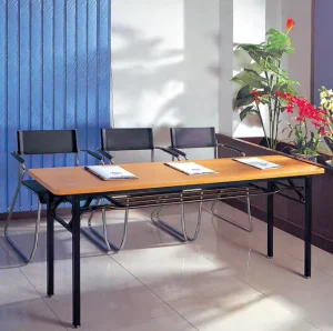 Movable Folding Desk with Wheels, Portable Office Conference and Study Table