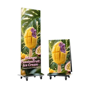 Movable Full-Color 1080P 1000cd Brightness Digital Signage Retail Shop Indoor LED Display Panel