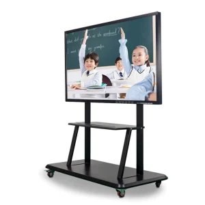 Movable Interactive Smart Whiteboard Meeting Teaching Digital Panel 4K LCD Display 20 Point Pen Finger Touch 60Hz 55 Inch
