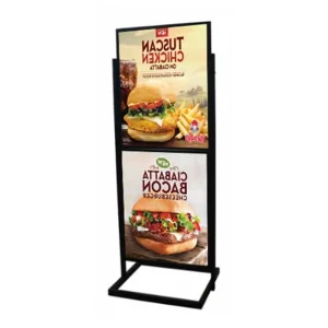 Movable Metal Floor-Standing Poster and Sign Holder