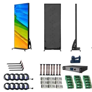 Movable Mirror P2.5 LED Poster Video Display Portable Indoor Standing Digital Display
