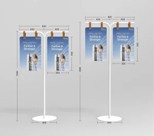 Movable Y-Shape Lightweight Metal Floor-Standing Display Rack