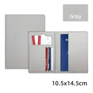 Multi-Card Slot Leather and PU Passport Protector Set for Travel