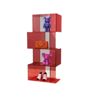 Multi-Layer Acrylic Display and Storage Rack for Shoes, Bags, and Books