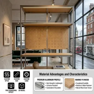 Multi-Layer Metal Display Rack for Supermarkets, Shopping Malls, and Showrooms