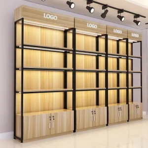Multi-Layer Wooden Display Stand for Supermarkets, Convenience Stores, and Baby Shops