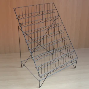 Multi Layers Shelf Flat Pack Folding Iron Steel Wire Brochure Display Stand